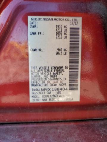 Photo 10 from auction – 2013 NISSAN ALTIMA 2.5 with VIN 1N4AL3AP3DC188404