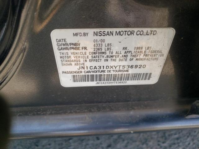 Photo 10 from auction – 2000 NISSAN MAXIMA GLE with VIN JN1CA31DXYT536920
