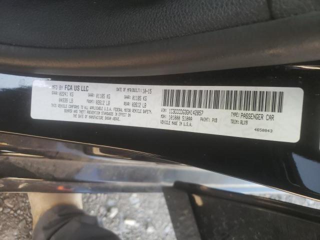 Photo 10 from auction – 2016 CHRYSLER 200 S with VIN 1C3CCCDG3GN142857