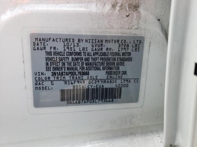 Photo 10 from auction – 2013 NISSAN SENTRA S with VIN 3N1AB7AP0DL793668