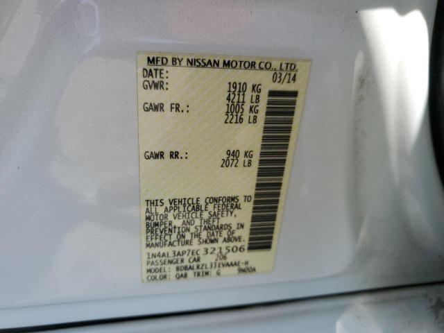 Photo 10 from auction – 2014 NISSAN ALTIMA 2.5 with VIN 1N4AL3AP7EC321506