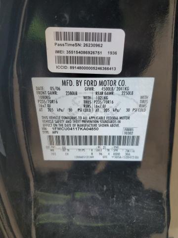 Photo 10 from auction – 2007 FORD ESCAPE LIM with VIN 1FMCU04117KA04850