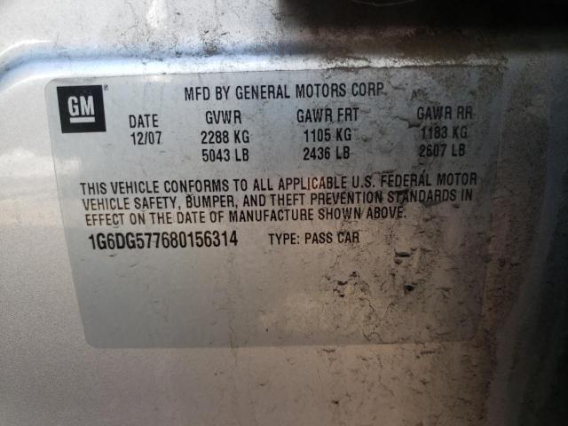Photo 10 from auction – 2008 CADILLAC CTS with VIN 1G6DG577680156314