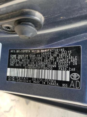 Photo 10 from auction – 2015 TOYOTA COROLLA L with VIN 2T1BURHEXFC390430