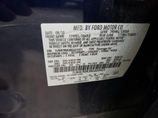 Photo 10 from auction – 2011 LINCOLN MKS with VIN 1LNHL9DR3BG603425