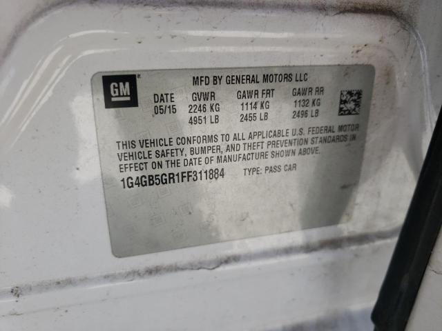 Photo 10 from auction – 2015 BUICK LACROSSE with VIN 1G4GB5GR1FF311884