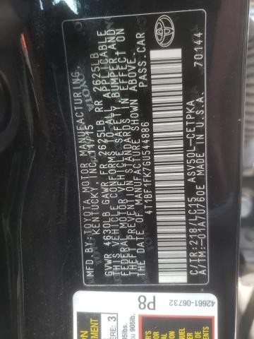 Photo 10 from auction – 2016 TOYOTA CAMRY LE with VIN 4T1BF1FK7GU544886