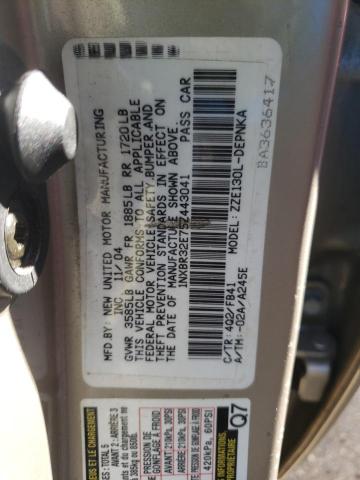 Photo 10 from auction – 2005 TOYOTA COROLLA CE with VIN 1NXBR32E75Z443041