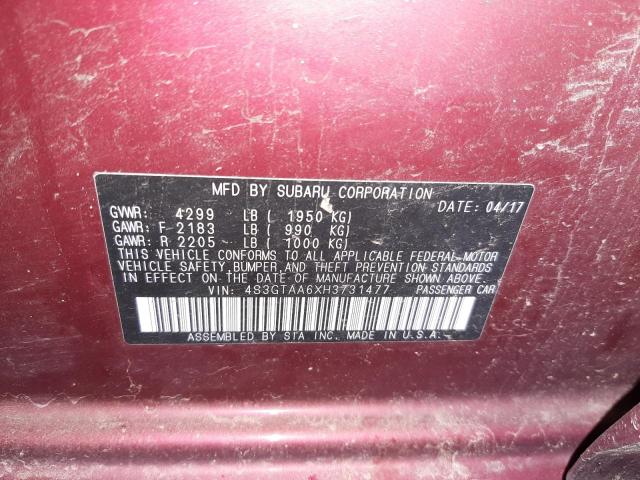 Photo 10 from auction – 2017 SUBARU IMPREZA with VIN 4S3GTAA6XH3731477