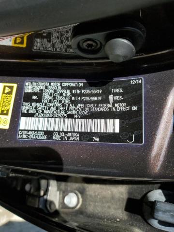 Photo 10 from auction – 2015 LEXUS RX 350 with VIN JTJZK1BA4F2425275
