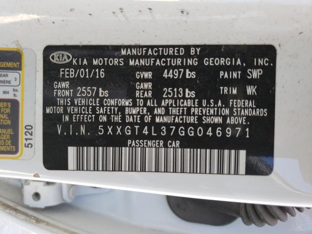 Photo 10 from auction – 2016 KIA OPTIMA LX with VIN 5XXGT4L37GG046971
