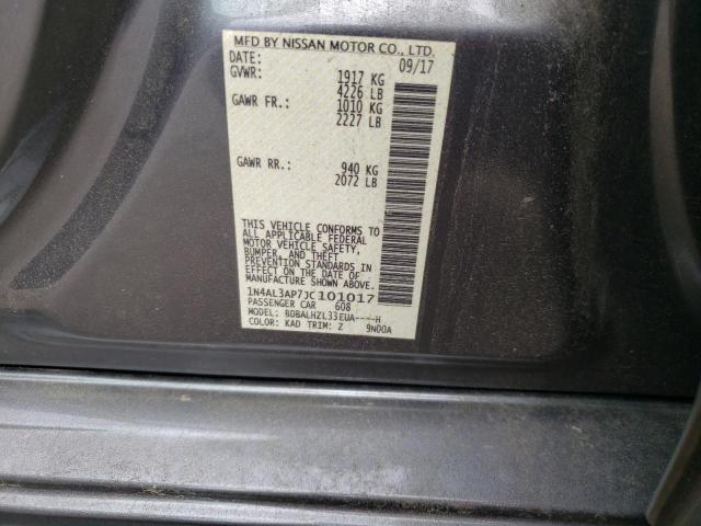 Photo 10 from auction – 2018 NISSAN ALTIMA 2.5 with VIN 1N4AL3AP7JC101017