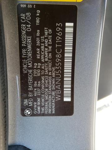 Photo 10 from auction – 2008 BMW 528 I with VIN WBANU53598CT19693