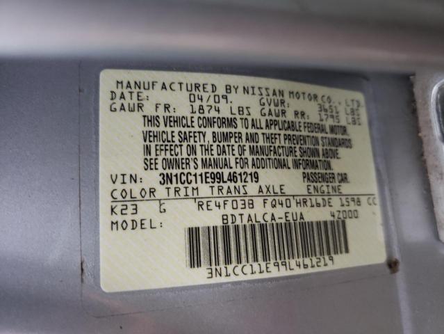 Photo 10 from auction – 2009 NISSAN VERSA S with VIN 3N1CC11E99L461219