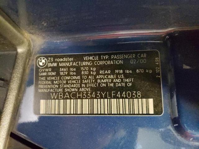Photo 10 from auction – 2000 BMW Z3 2.8 with VIN WBACH3343YLF44038