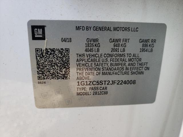 Photo 10 from auction – 2018 CHEVROLET MALIBU LS with VIN 1G1ZC5ST2JF224008