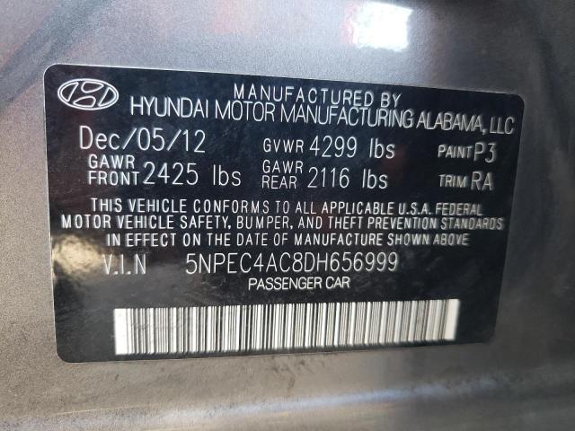Photo 10 from auction – 2013 HYUNDAI SONATA SE with VIN 5NPEC4AC8DH656999