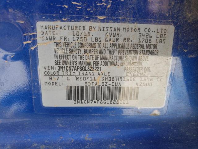 Photo 10 from auction – 2016 NISSAN VERSA S with VIN 3N1CN7AP8GL828221