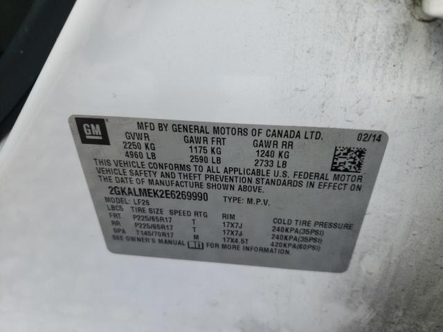 Photo 10 from auction – 2014 GMC TERRAIN SL with VIN 2GKALMEK2E6269990