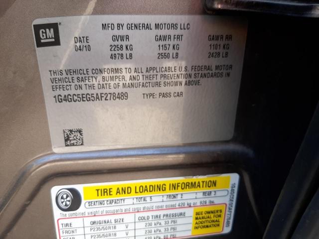 Photo 10 from auction – 2010 BUICK LACROSSE C with VIN 1G4GC5EG5AF278489