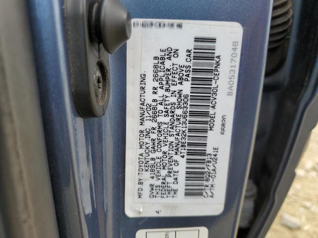 Photo 10 from auction – 2003 TOYOTA CAMRY LE with VIN 4T1BE32K13U663306