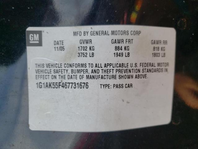 Photo 10 from auction – 2006 CHEVROLET COBALT LS with VIN 1G1AK55F467731676