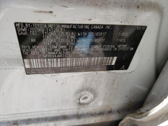 Photo 10 from auction – 2018 TOYOTA RAV4 ADVEN with VIN 2T3WFREV4JW431732