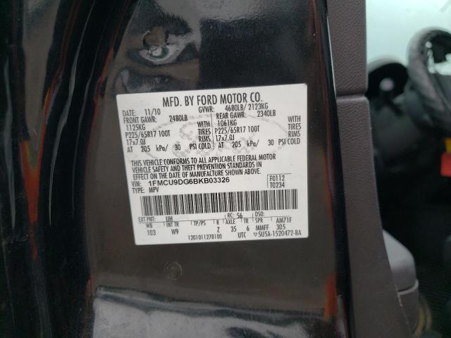 Photo 10 from auction – 2011 FORD ESCAPE XLT with VIN 1FMCU9DG6BKB03326