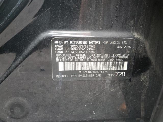 Photo 10 from auction – 2017 MITSUBISHI MIRAGE SE with VIN ML32A4HJ1HH015374