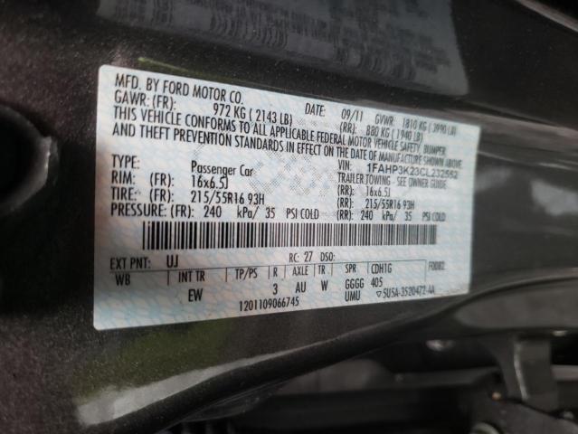 Photo 10 from auction – 2012 FORD FOCUS SE with VIN 1FAHP3K23CL232552
