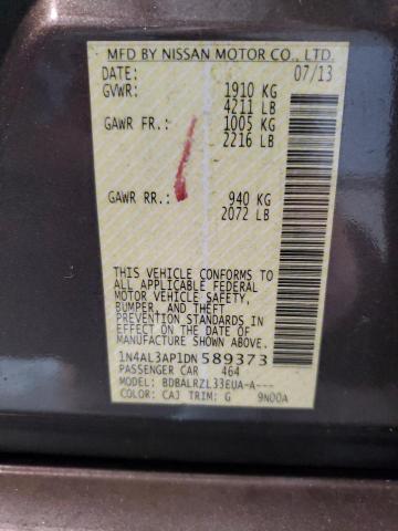 Photo 10 from auction – 2013 NISSAN ALTIMA 2.5 with VIN 1N4AL3AP1DN589373