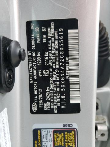Photo 10 from auction – 2012 KIA OPTIMA EX with VIN 5XXGN4A72CG055619
