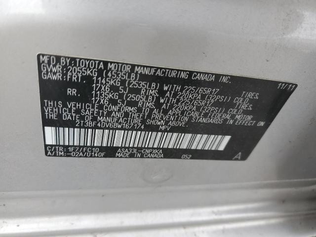 Photo 10 from auction – 2011 TOYOTA RAV4 with VIN 2T3BF4DV6BW167174