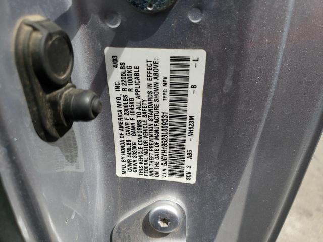 Photo 10 from auction – 2003 HONDA ELEMENT EX with VIN 5J6YH18523L009331