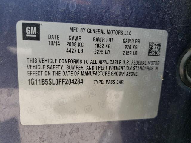 Photo 10 from auction – 2015 CHEVROLET MALIBU LS with VIN 1G11B5SL0FF204234