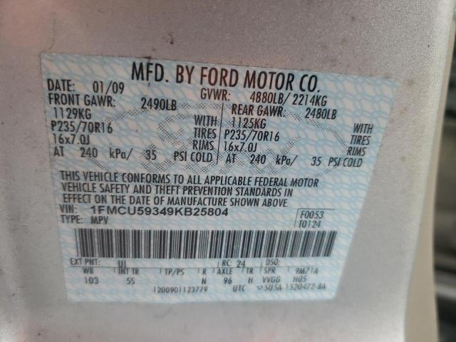 Photo 10 from auction – 2009 FORD ESCAPE HYB with VIN 1FMCU59349KB25804