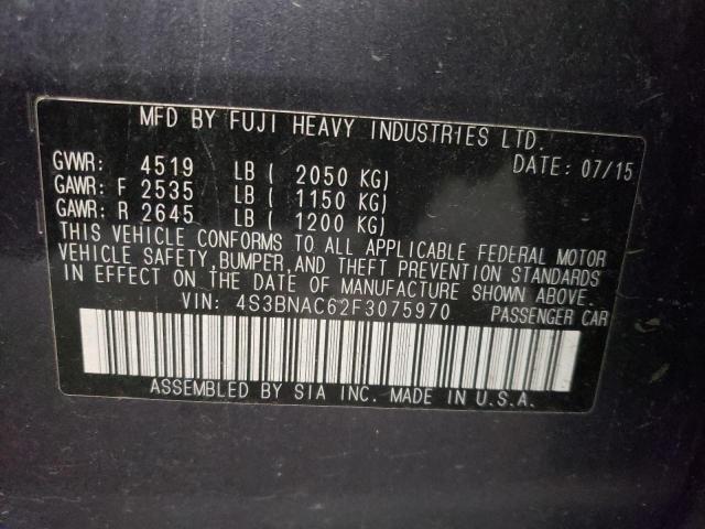 Photo 10 from auction – 2015 SUBARU LEGACY 2.5 with VIN 4S3BNAC62F3075970