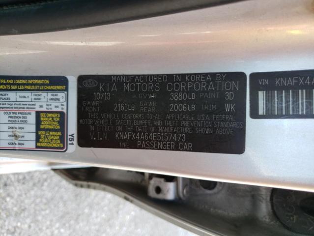 Photo 10 from auction – 2014 KIA FORTE LX with VIN KNAFX4A64E5157473