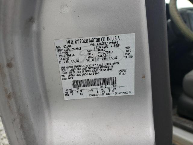 Photo 10 from auction – 2005 FORD ESCAPE XLT with VIN 1FMYU03105KA43868