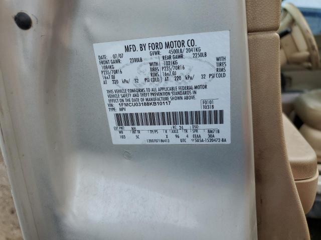 Photo 10 from auction – 2008 FORD ESCAPE XLT with VIN 1FMCU03188KB10117
