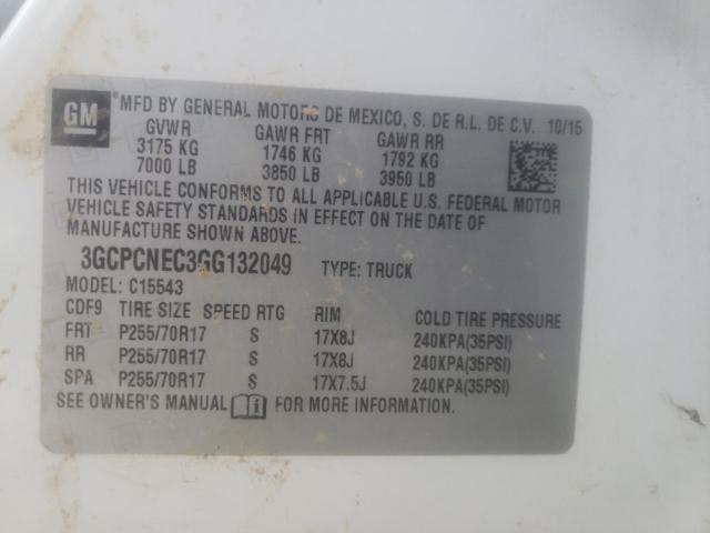 Photo 10 from auction – 2016 CHEVROLET SILVERADO with VIN 3GCPCNEC3GG132049