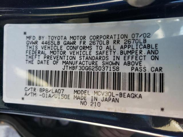 Photo 10 from auction – 2002 LEXUS ES 300 with VIN JTHBF30G625037158