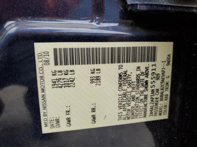 Photo 10 from auction – 2010 NISSAN ALTIMA BAS with VIN 1N4AL2AP1AN555911