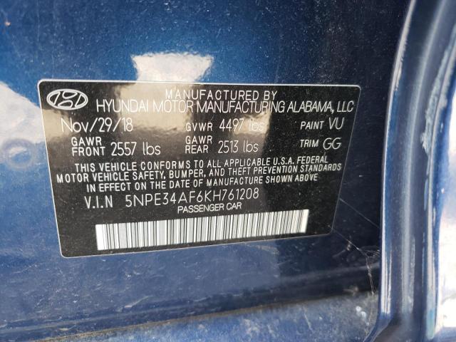 Photo 10 from auction – 2019 HYUNDAI SONATA LIM with VIN 5NPE34AF6KH761208