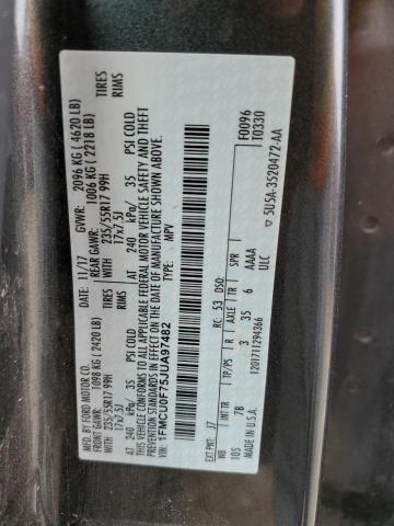 Photo 10 from auction – 2018 FORD ESCAPE S with VIN 1FMCU0F75JUA97482