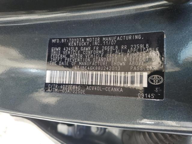 Photo 10 from auction – 2008 TOYOTA CAMRY CE with VIN 4T1BE46K88U242013