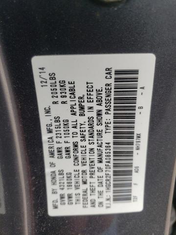 Photo 10 from auction – 2015 HONDA ACCORD EX with VIN 1HGCR2F70FA085364