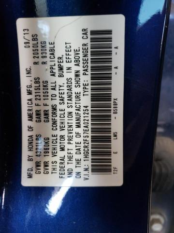 Photo 10 from auction – 2014 HONDA ACCORD SPO with VIN 1HGCR2F57EA021254