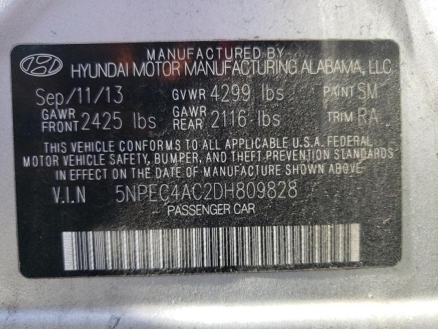 Photo 10 from auction – 2013 HYUNDAI SONATA SE with VIN 5NPEC4AC2DH809828