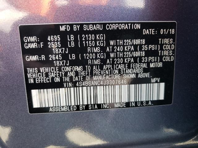 Photo 10 from auction – 2018 SUBARU OUTBACK 2. with VIN 4S4BSANC4J3307646